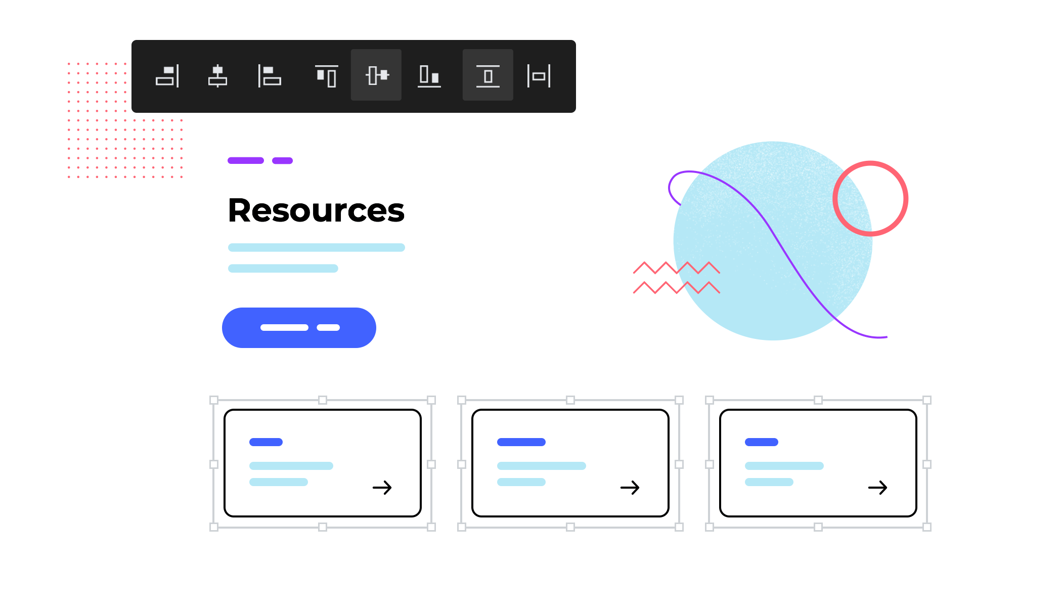 Align, resize and position multiple elements - alignment tool