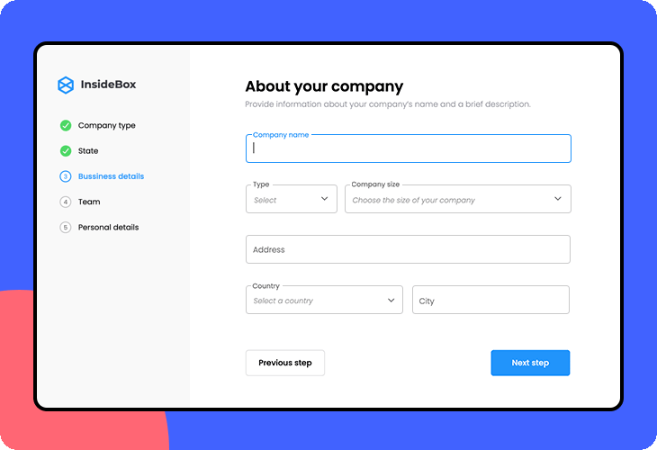 Create company form template