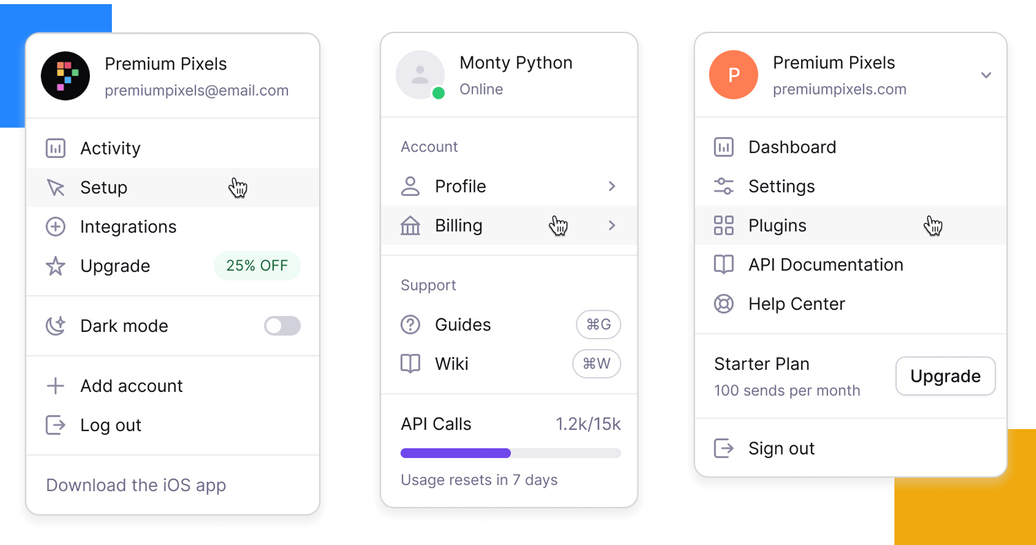 dropdown menu design omar clark