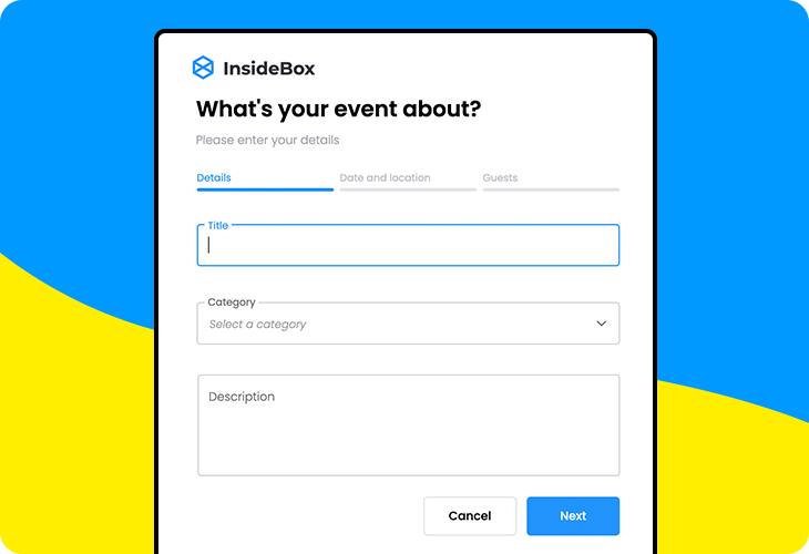 Event booking template 