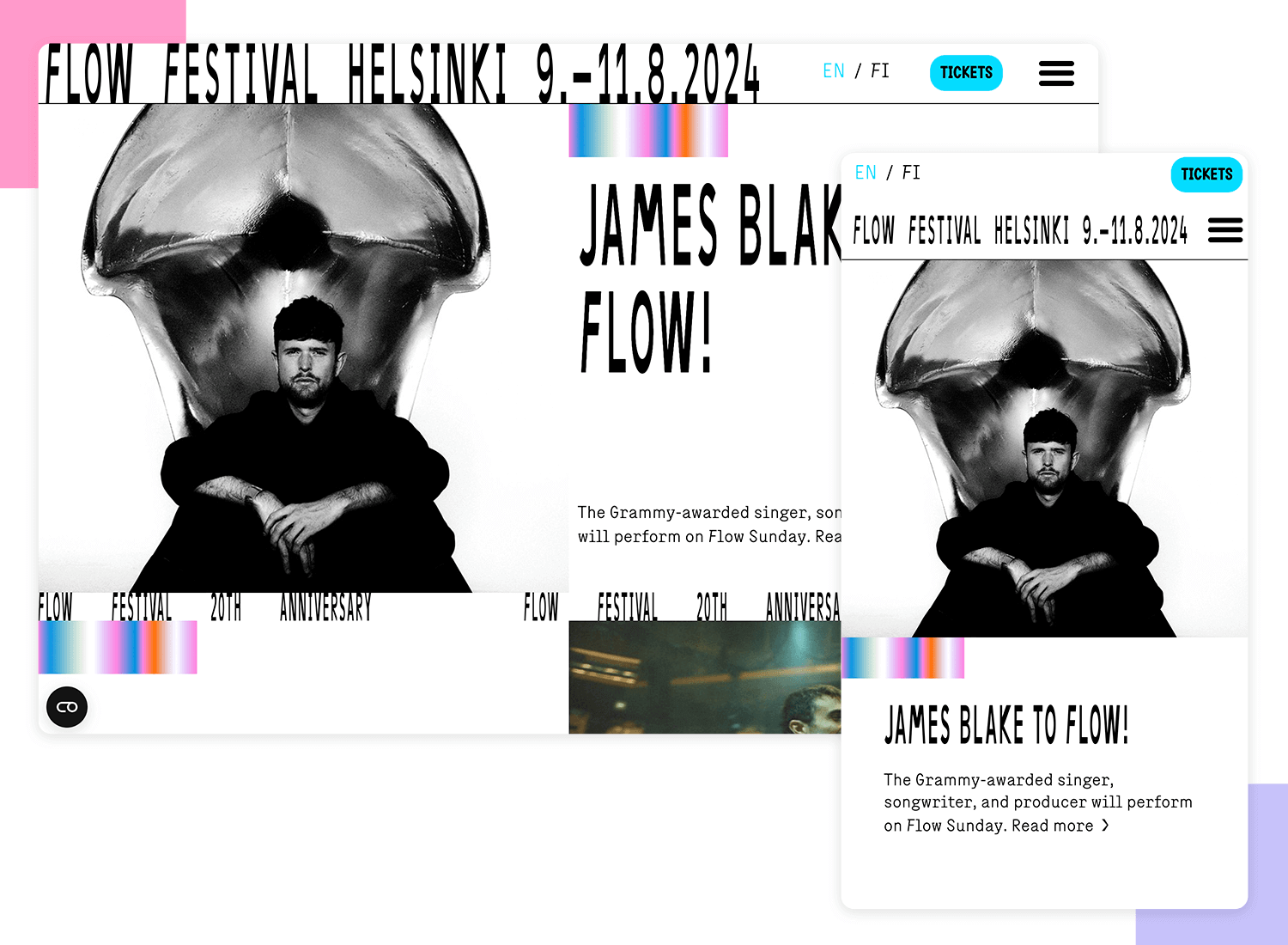 Flow Festival - Responsive website examples - Justinmind