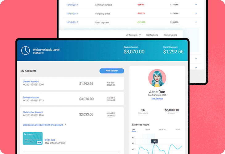 Home banking web prototype