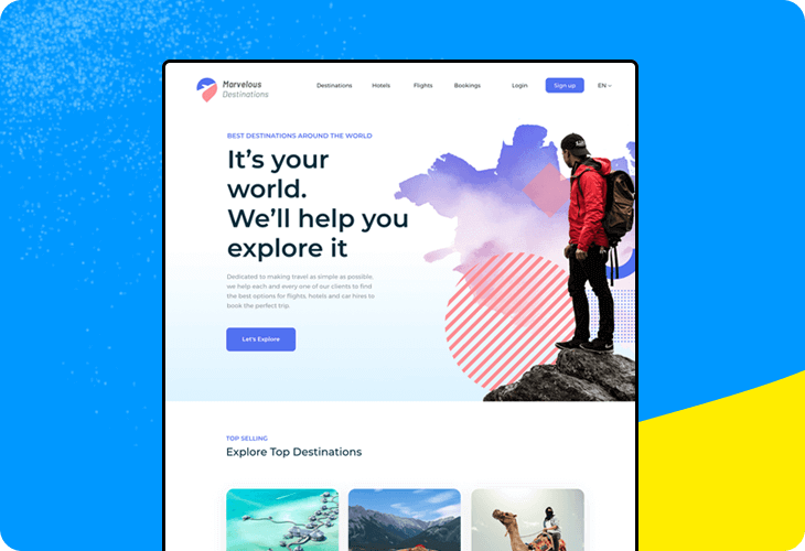 Travel website template