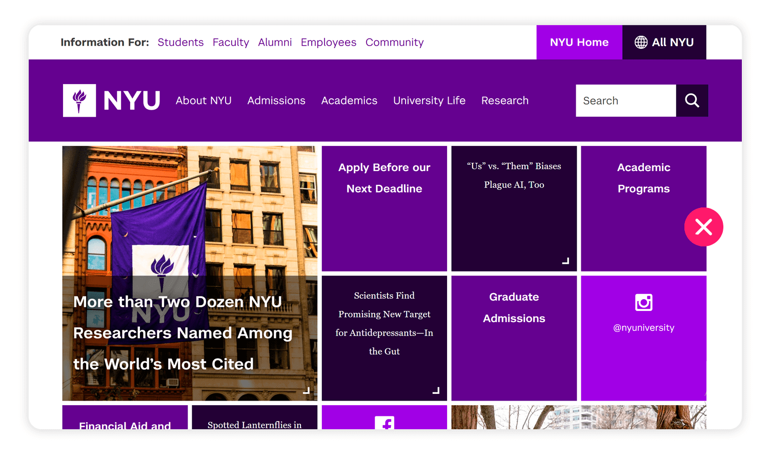 ui design examples nyu