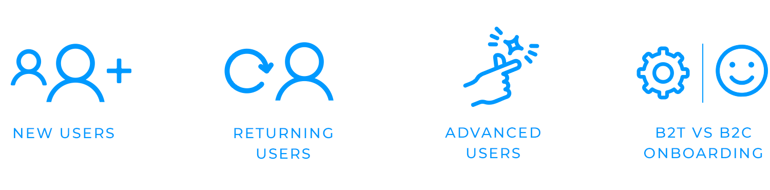 Types of onboarding for different user levels