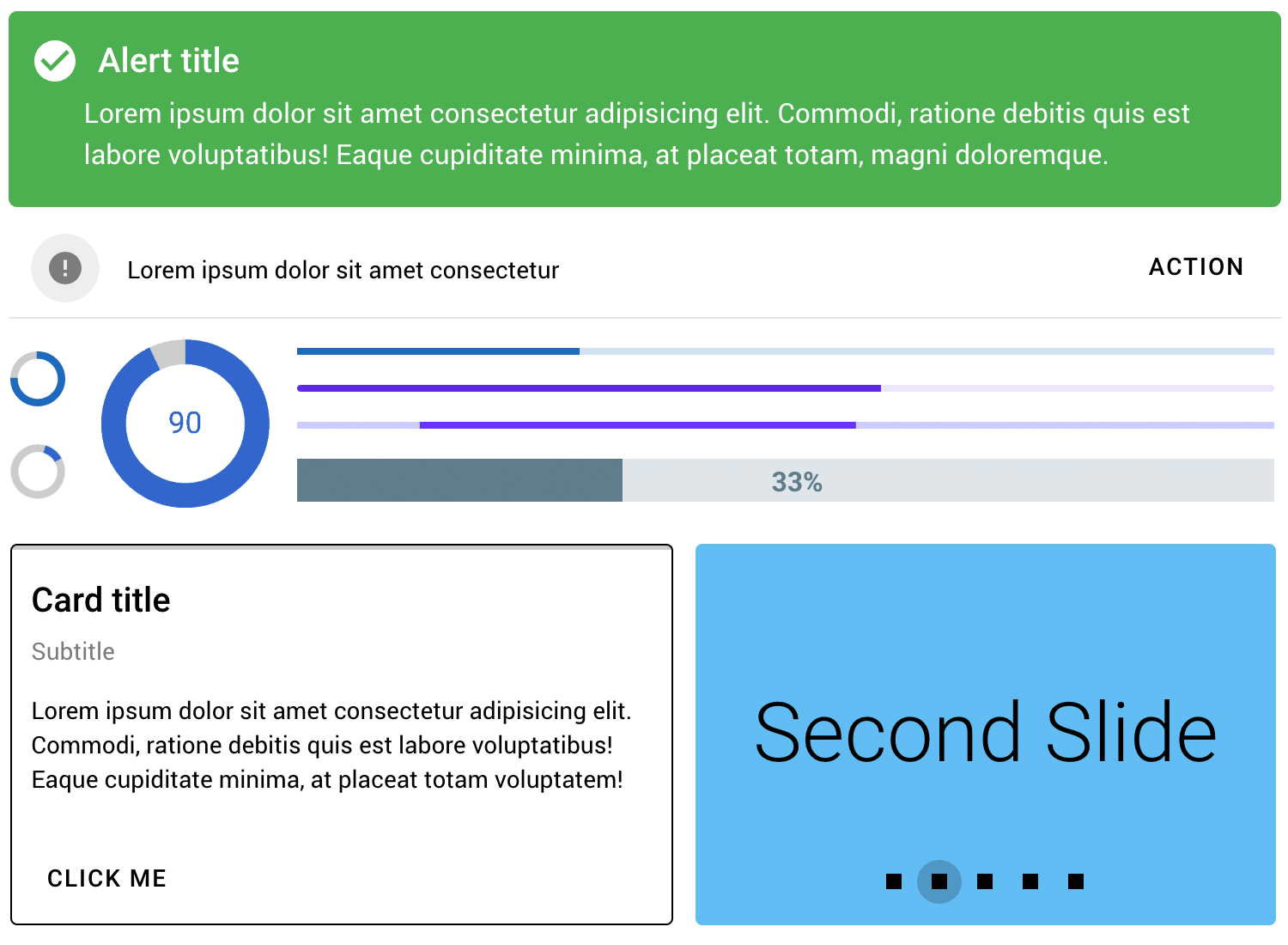 Justinmind's Vuetify ui components library preview