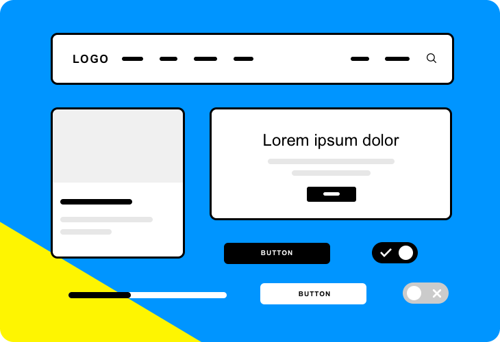 Justinmind Web UI kit 