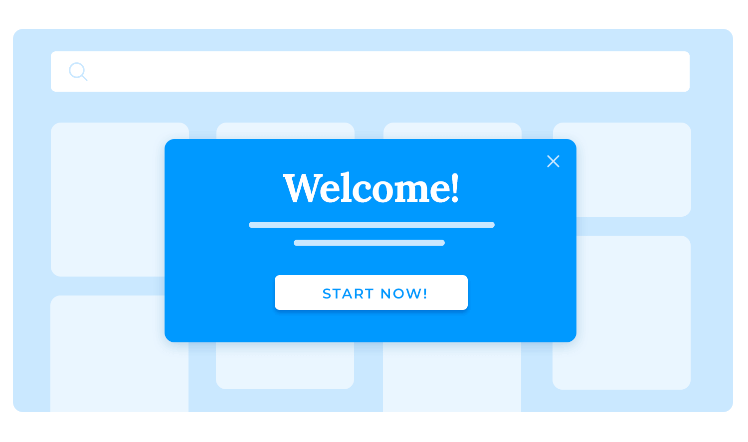 Welcome message for onboarding.